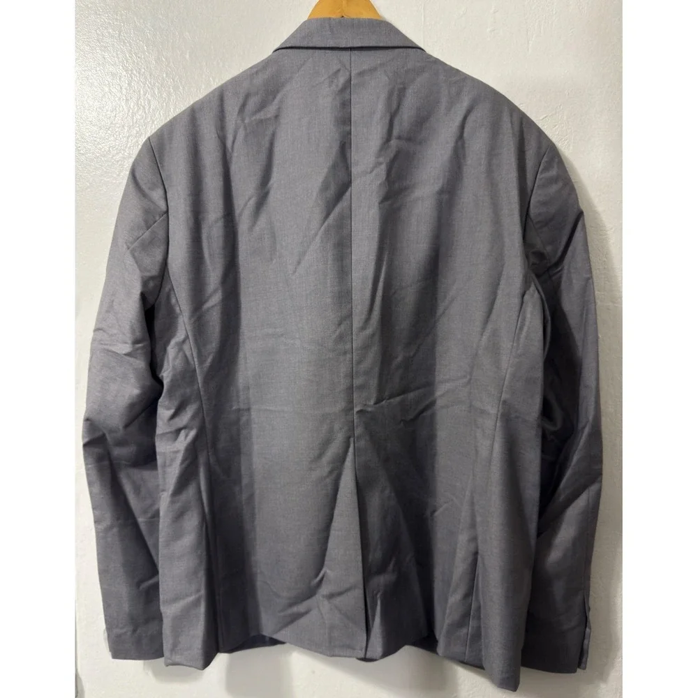 MOGU Classic Fashion Blazer Men's Size 44 Gray Two Button Jacket New‎ With Tags